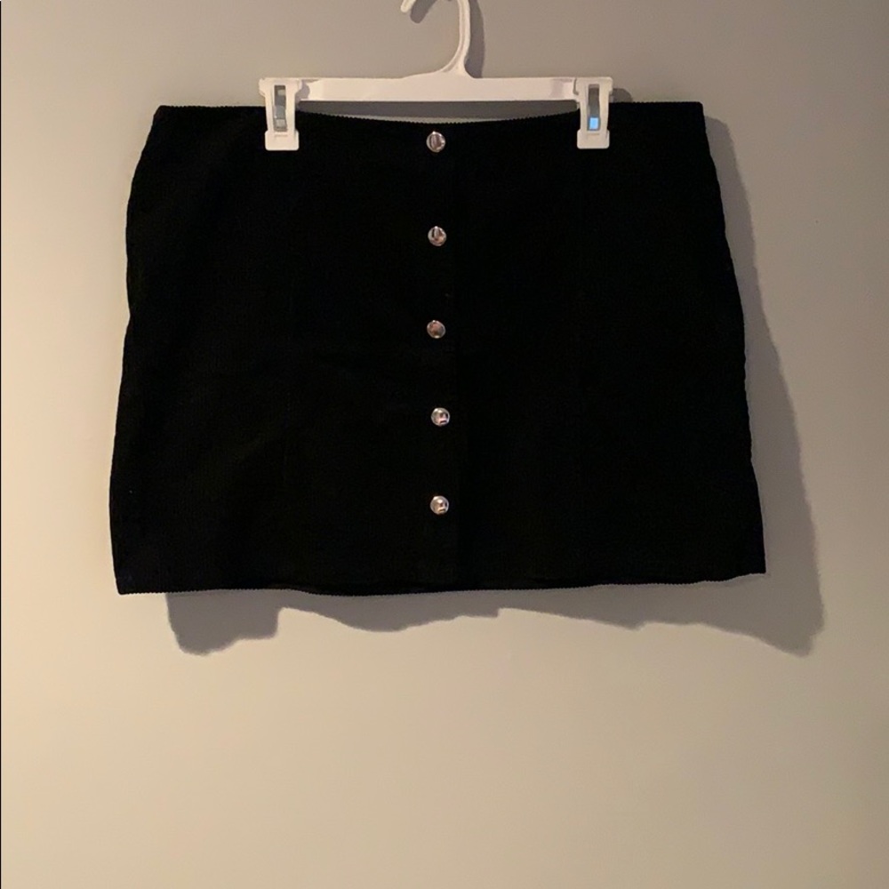 Corduroy Snap Skirt